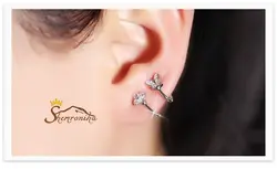 کلیپس گوش فانتزی طرح گل و پروانه سیلور کد ۹۶۵۴