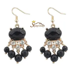 گوشواره منگوله ای مشکی کد ۷۸۶۰