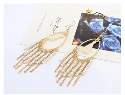 گوشواره حلقه ای منگوله دار کد ۷۸۵۶