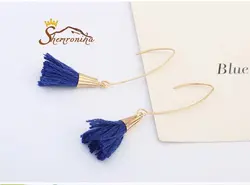 گوشواره منگوله دار بنفش کد ۷۸۵۵