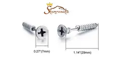 گوشواره فانتزی طرح پیچ سیلور کد ۷۸۴۰