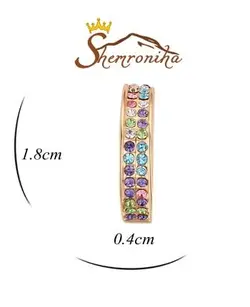 گوشواره میخی با کریستال های رنگی کد ۷۸۳۱