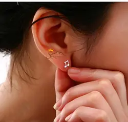 گوشواره فانتزی طرح نت موسیقی - سیلور کد ۶۴۷۰