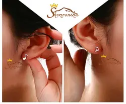 گوشواره فانتزی طرح نت موسیقی - سیلور کد ۶۴۷۰