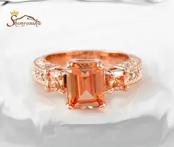 انگشتر حلقه زنانه سولیتر شیک کریستال چک روکش طلا گلد کد ۱۱۳۱۸