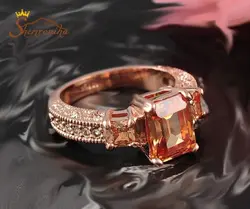 انگشتر حلقه زنانه سولیتر شیک کریستال چک روکش طلا گلد کد ۱۱۳۱۸