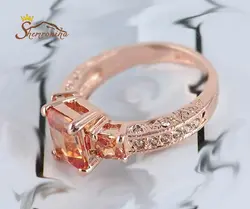 انگشتر حلقه زنانه سولیتر شیک کریستال چک روکش طلا گلد کد ۱۱۳۱۸