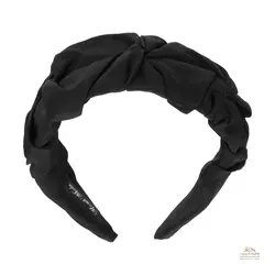 تل و هدبند زنانه پارچه ای پهن مشکی ACC078B0