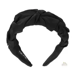 تل و هدبند زنانه پارچه ای پهن مشکی ACC078B0