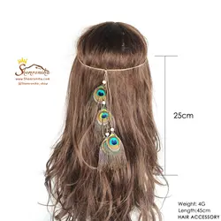 تزیینات مو سرخپوستی پر طاووس ACC024S0