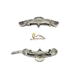 کلیپس مو جدید متال طرح عقاب آنتیک سیلور ۸٫۳CM کد ۱۱۵۰۲