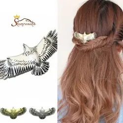 کلیپس مو جدید متال طرح عقاب آنتیک سیلور ۸٫۳CM کد ۱۱۵۰۲