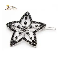 کلیپس مو جدید متال طرح ستاره مشکی ۵ CM کد ۱۱۵۰۰