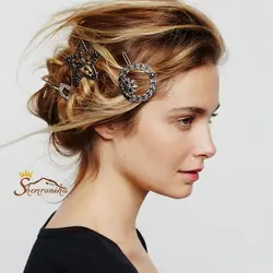 کلیپس مو جدید متال طرح ستاره مشکی ۵ CM کد ۱۱۵۰۰