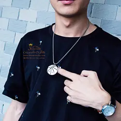 گردنبند مردانه توپ بسکتبال سیلور NEC592S0