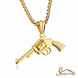 گردنبند تفنگ اسحه هفت تیر گلد NEC131G0