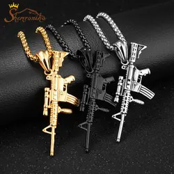 گردنبند تفنگ اسلحه اسنایپر گلد NEC128G0