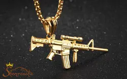 گردنبند تفنگ اسلحه اسنایپر گلد NEC128G0