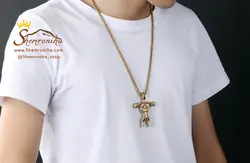 گردنبند فیگور وزنه بردار بدنسازی گلد NEC346G0