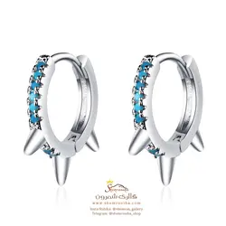 گوشواره زنانه رینگی سیم خاردار سیلور مدل EAR758S0