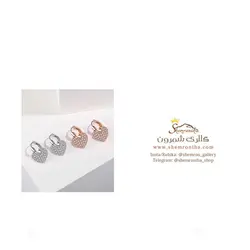 گوشواره زنانه تمام نگین ریز مدل EAR748S0