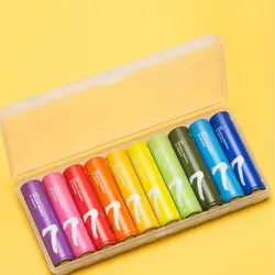 باتری نیم قلمی رنگین کمانی شیائومی Xiaomi Rainbow AAA Battery Pack Of 10 - شمرون شاپ
