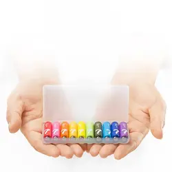 باتری نیم قلمی رنگین کمانی شیائومی Xiaomi Rainbow AAA Battery Pack Of 10 - شمرون شاپ