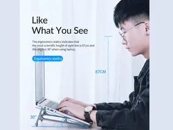 پایه نگهدارنده لپ تاپ 11 تا 17.4 اینچی اوریکو با فاصله 26 سانتی متر ORICO-MA15 Foldable Laptop Stand - شمرون شاپ