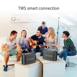 اسپیکر بلوتوث دبلیو کینگ W-King T10 Wireless Speaker توان 120 وات رم و فلش خور با دو عدد میکروفون - شمرون شاپ