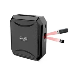 اسپیکر بلوتوث دبلیو کینگ W-King KS01 Voice Amplifier Speaker توان 5 وات رم و فلش خور با میکروفون (آبی) - شمرون شاپ