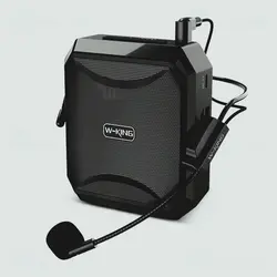 اسپیکر بلوتوث دبلیو کینگ W-King KS01 Voice Amplifier Speaker توان 5 وات رم و فلش خور با میکروفون (مشکی) - شمرون شاپ