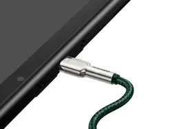 کابل شارژ سریع و انتقال داده تایپ سی به تایپ بیسوس Baseus Cafule Series Metal Data Cable Type-C to Type-C 100W 1m CATJK-C06 - شمرون شاپ