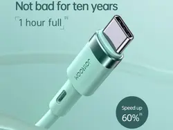 کابل شارژ و انتقال داده سیلیکونی تایپ سی به تایپ سی جویروم Joyroom Silicone Data Cable 1.8M 60W S-1830N9 - شمرون شاپ