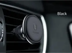 پایه نگهدارنده آهن ربایی بیسوس Baseus Magnetic Air Vent Car Mount Holder with Cable Clip SUGX-A01 - شمرون شاپ