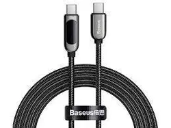 کابل دوسر تایپ سی سریع بیسوس Baseus Display Fast Charging Data Cable 1m CATSK-B01 100w مشکی - شمرون شاپ