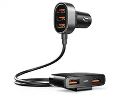 شارژر فندکی 5 پورت یواس‌بی خودرو جویروم Joyroom Multi 5 Ports USB Car Charger JR-CL03 - شمرون شاپ