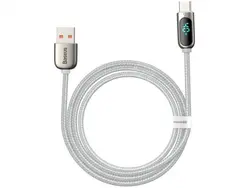 کابل تایپ‌سی به یو‌اس‌بی شارژ سریع بیسوس Baseus Display Fast Charging Data Cable 1m 5A CATSK-01 - شمرون شاپ