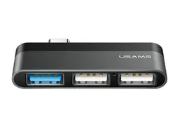 هاب 3 پورت تایپ سی یوسامز Usams US-SJ461 Type-C mini HUB (3 USB Ports) - شمرون شاپ