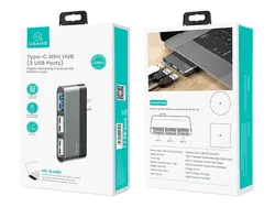 هاب 3 پورت تایپ سی یوسامز Usams US-SJ461 Type-C mini HUB (3 USB Ports) - شمرون شاپ