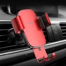پایه نگهدارنده گوشی بیسوس Baseus Metal Age Gravity Outlet Car Mount SUYL-D01 قرمز - شمرون شاپ