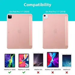 کیف چرمی آیپد (رزگلد) Apple iPad Pro 11 2020 Smart Case -