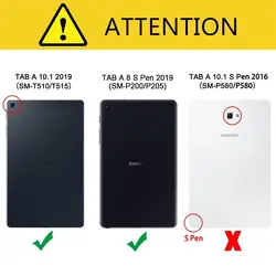 کیف محافظ تبلت سامسونگ (قرمز) Book Cover Samsung Galaxy Tab A 10.1 2019 -