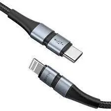 کابل شارژ سریع و انتقال داده تایپ سی به لایتنینگ بیسوس Baseus BMX Type-C PD To Lightning Cable 1.2m - شمرون شاپ