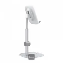 پایه نگهدارنده رومیزی گوشی و تبلت بیسوس (نقره ای) Baseus Literary Youth Desktop Telescopic Holder - شمرون شاپ