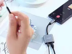 مبدل تایپ سی به تایپ سی و صدا مک دودو Mcdodo CA-754 Audio Adapter Type-c to Type-c+3.5mm