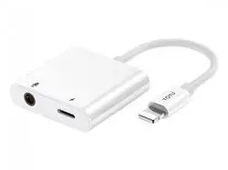 مبدل یک به دو لایتنینگ توتو Totu EAUC-25 Lightning to Lightning+3.5mm Convertor - شمرون شاپ