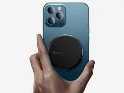 شارژر وایرلس مگنتی بیسوس Baseus Simple mini Magnetic Wireless Charger - شمرون شاپ