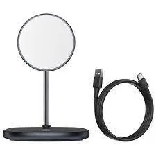 استند شارژر وایرلس بیسوس Baseus Swan Magnetic Desktop Bracket Wireless Charger BS-W519 - شمرون شاپ