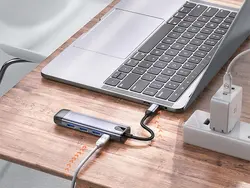 هاب شارژر تایپ سی 5 پورت مک دودو Mcdodo HU-775 5in1 USB-C HUB - شمرون شاپ