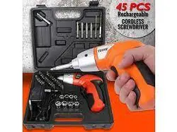 پیچ گوشتی شارژی TUOYE TOOLS SET OF 45 pcs cordless screwdriver -